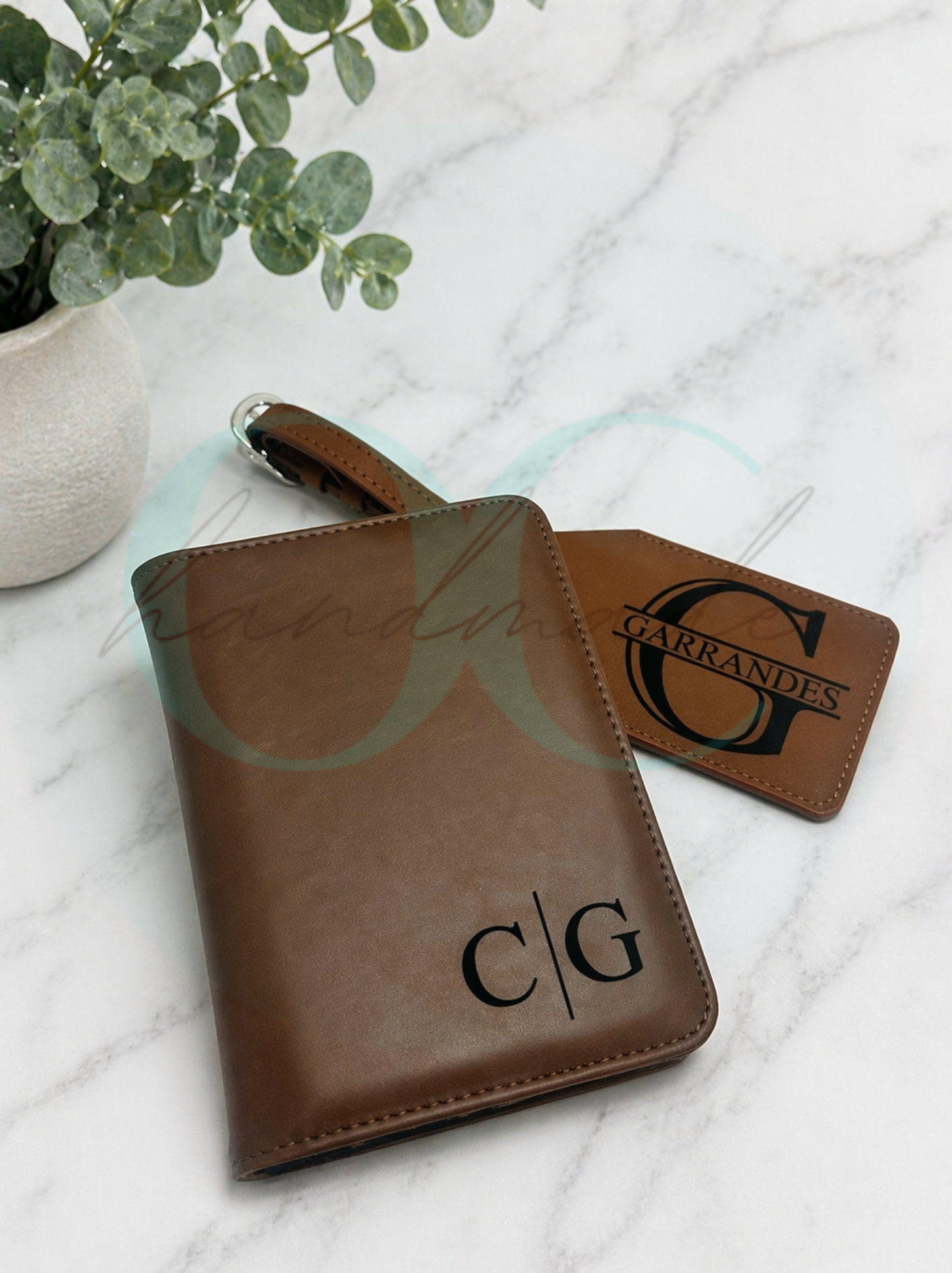 Leather Passport Holders & Luggage Tag Set