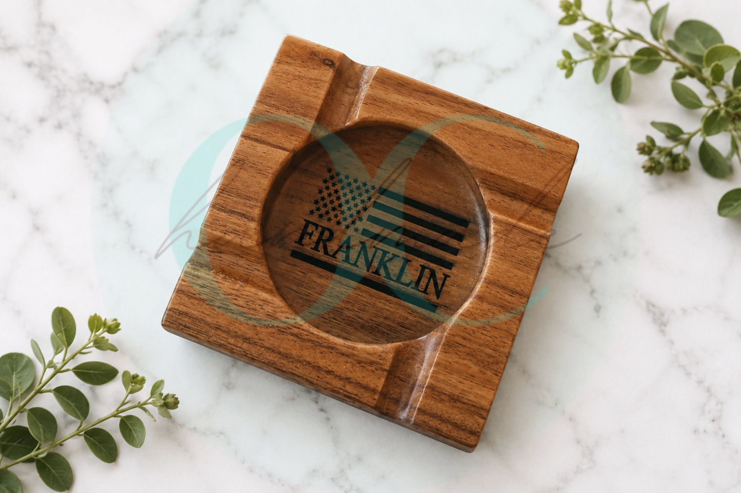 Flag Personalized Cigar Ashtray