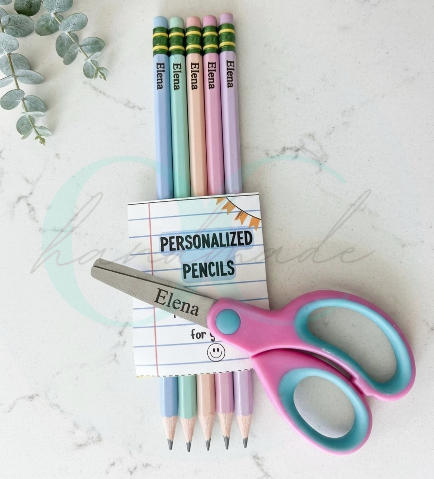 5-Pastel Pencils & Kids Scissors Set