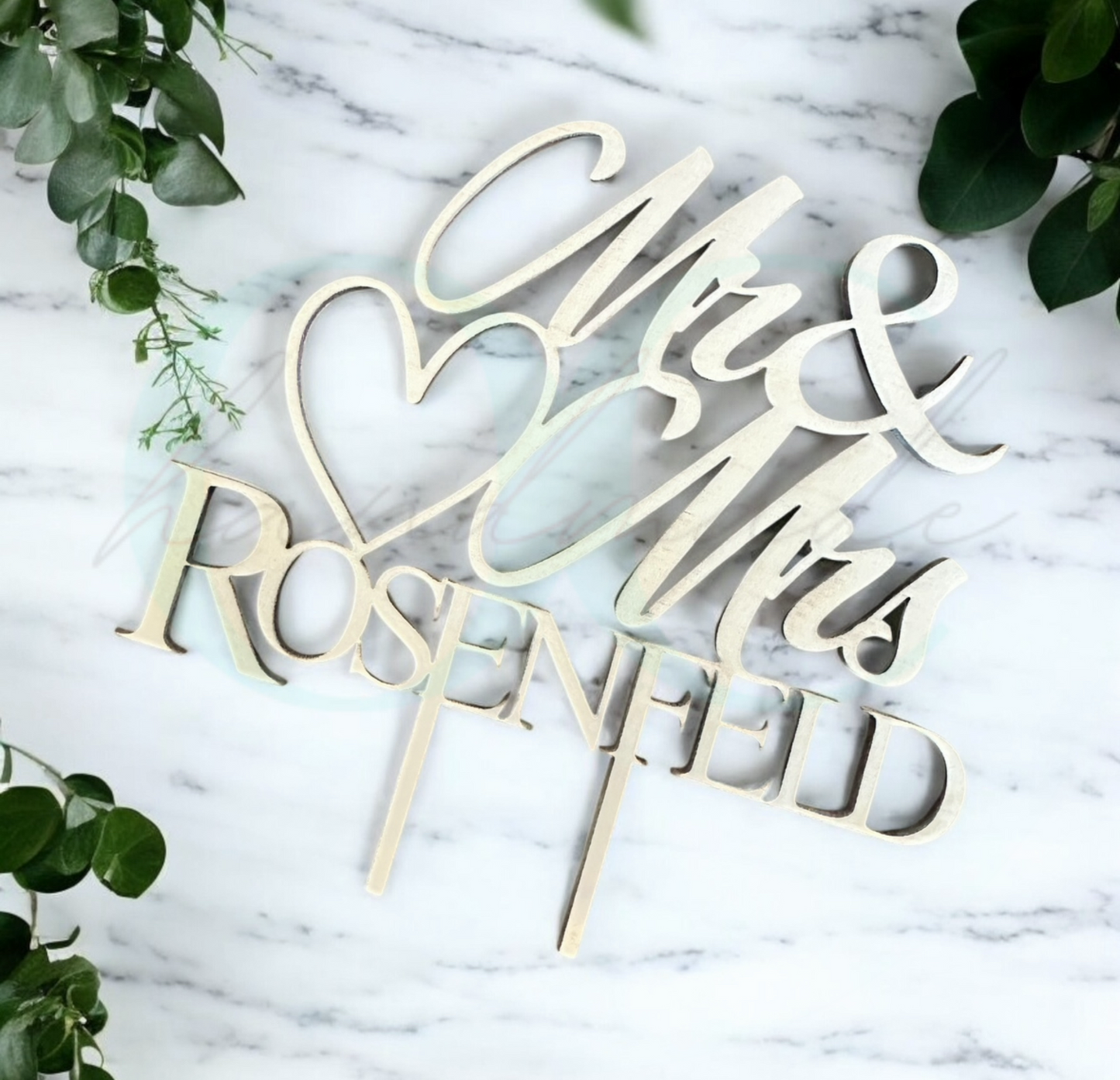 Mrs. & Mrs. Wedding Cake Topper