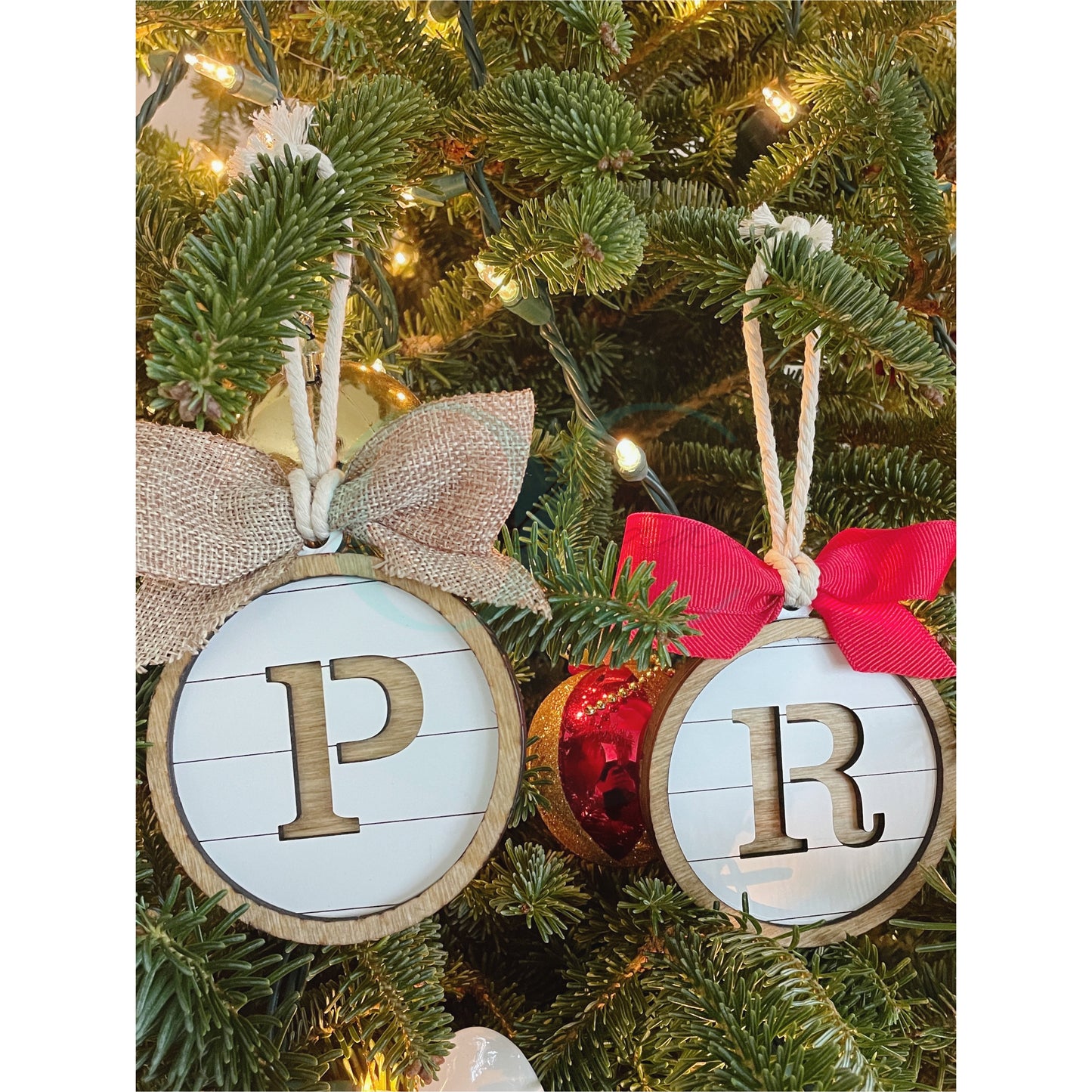 Monogram Farmhouse Ornament