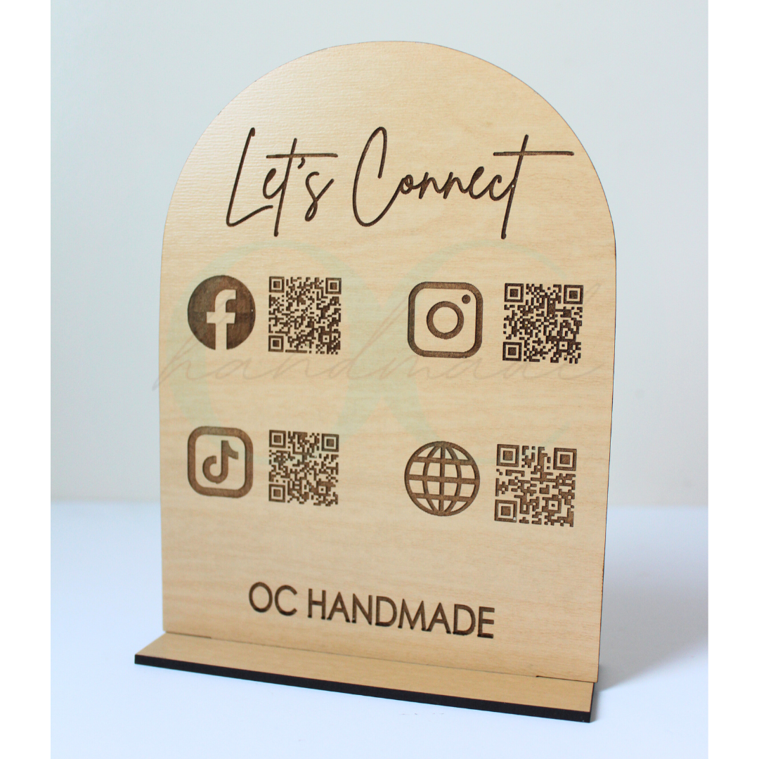 Let's Connect QR Code Sign – OC Handmade