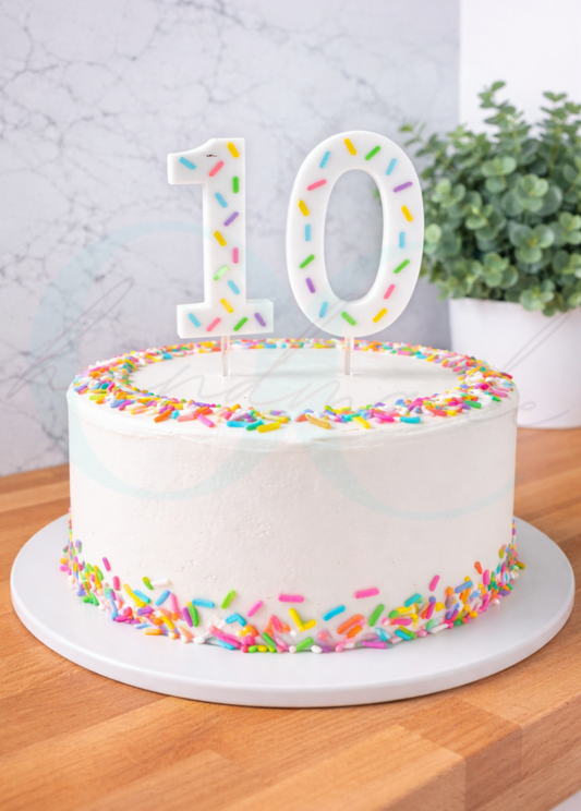 Ice Cream Cake Topper Number