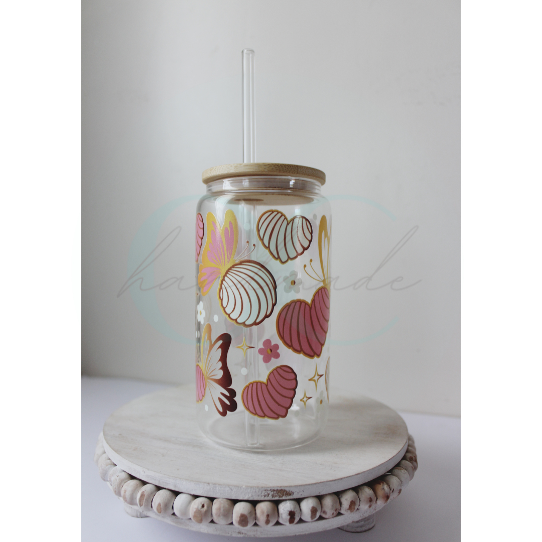 Butterfly Conchas • 16oz Glass Can