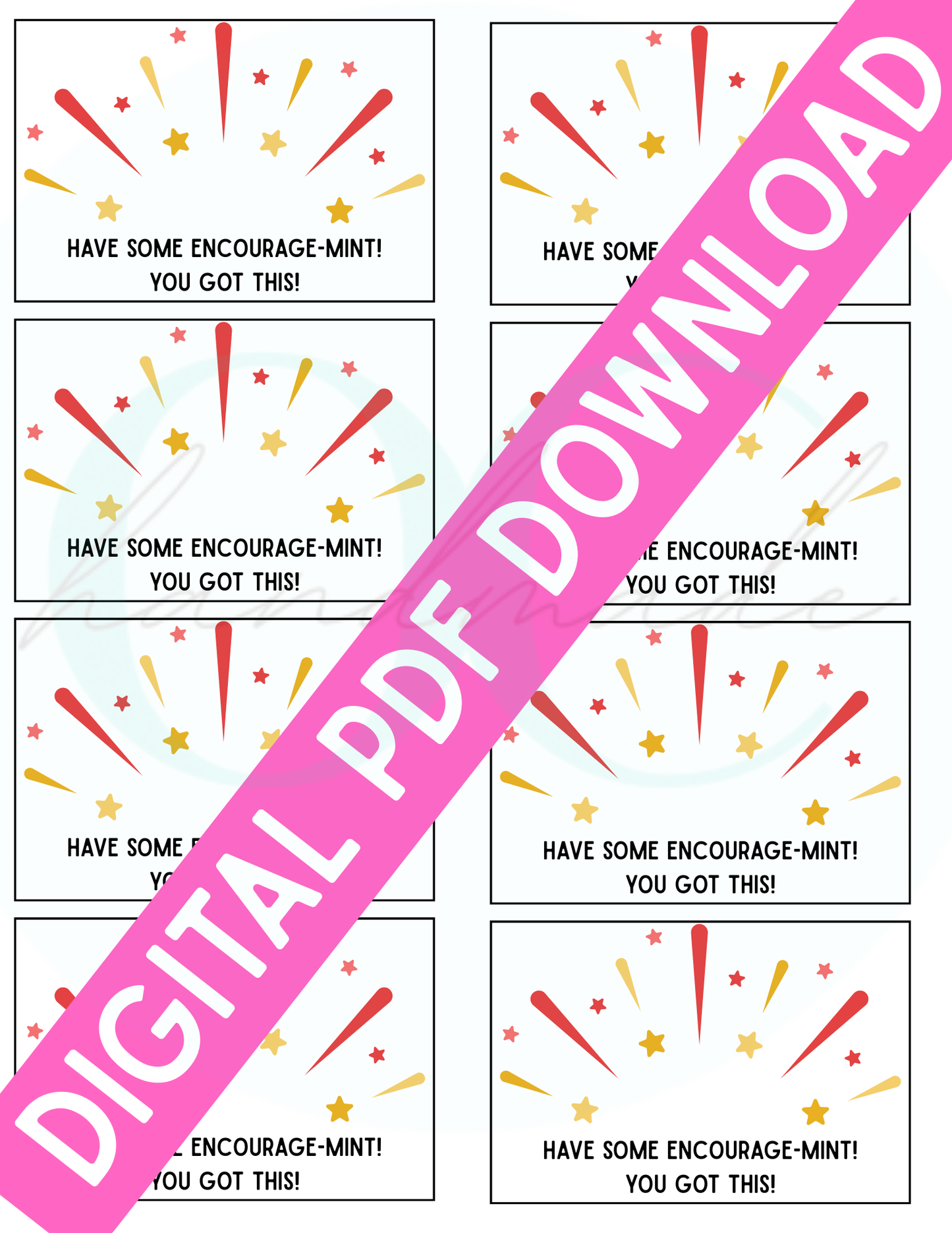 Encourage "MINT" • Encouragement Testing Cards Digital Download