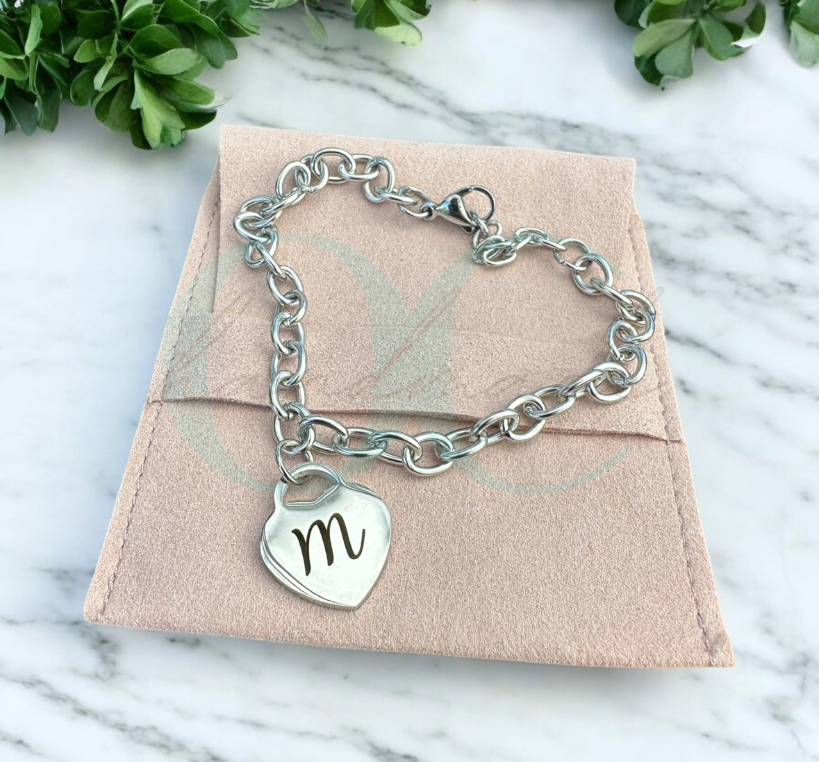 Silver Heart Chain Bracelet