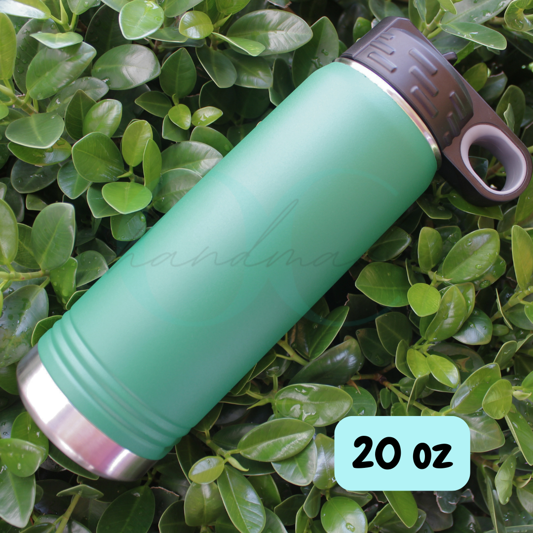 20 oz Green Personalized Flip Top Water Bottle