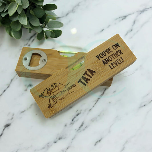 Another Level Personalized Level and Bottle Opener