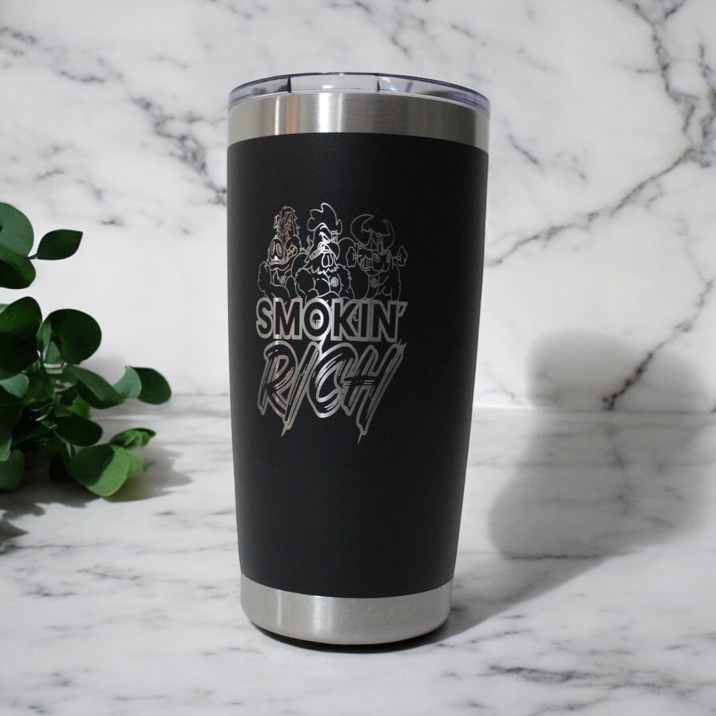 20oz Black Logo Stainless Personalized Cup