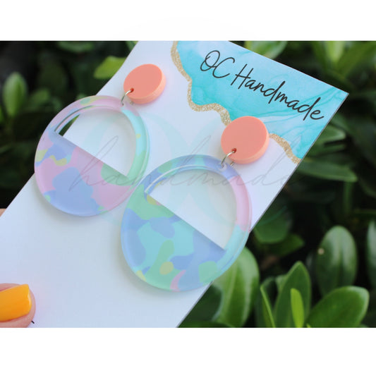 Rounded Pastel Earrings