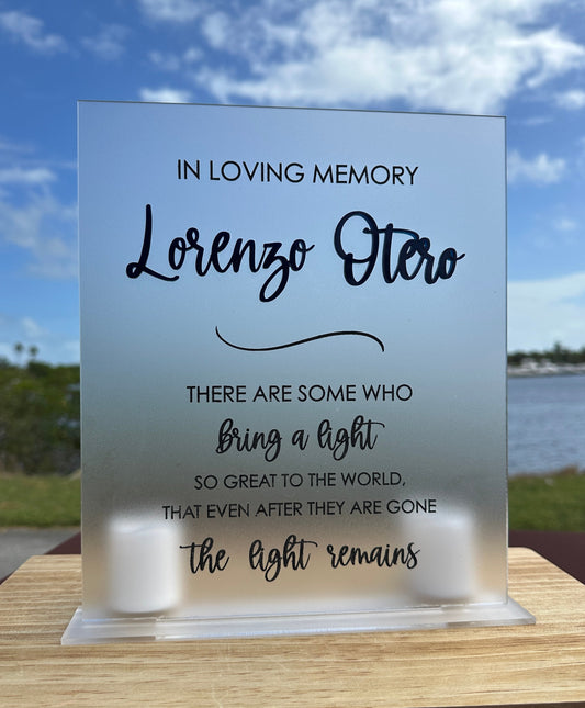 In Loving Memory Memorial Sign