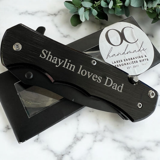 Pocket Knife Personalized with Message