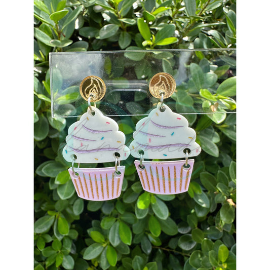 Cupcake Birthday Earrings