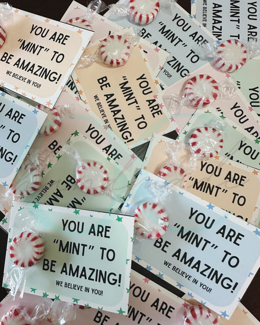 Mint to Be Amazing • Encouragement Testing Cards Digital Download