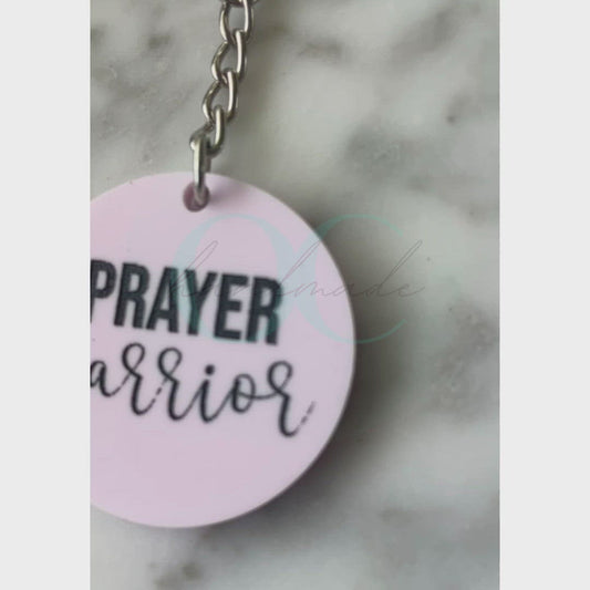 Prayer Warrior • Lilac Acrylic Keychain