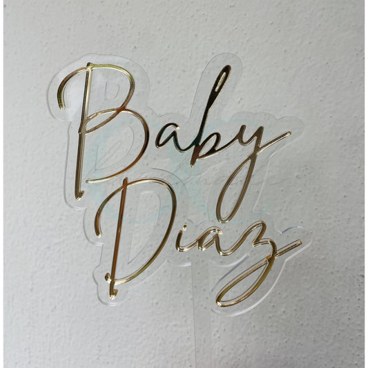 Floating Personalized Cake Topper