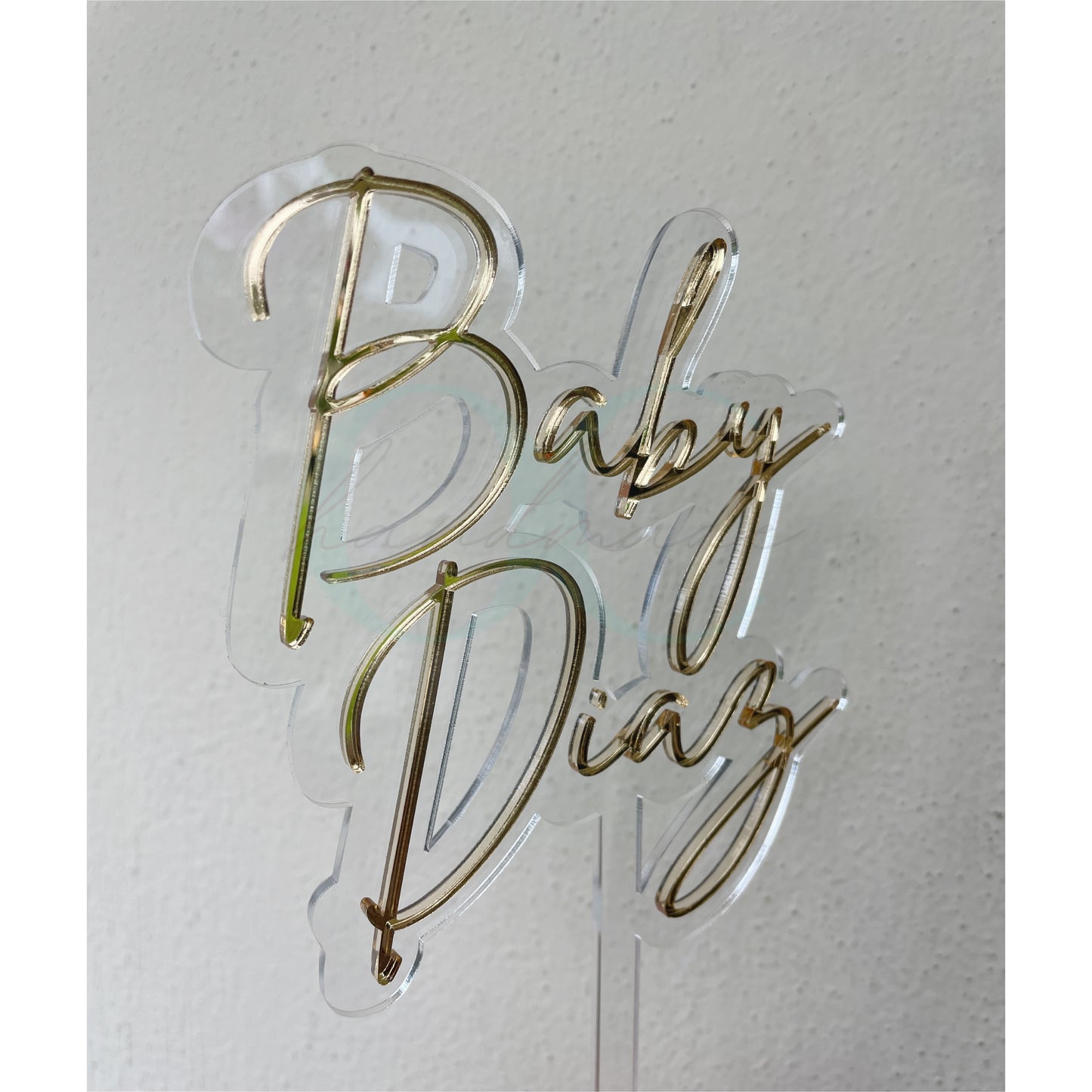 Floating Personalized Cake Topper